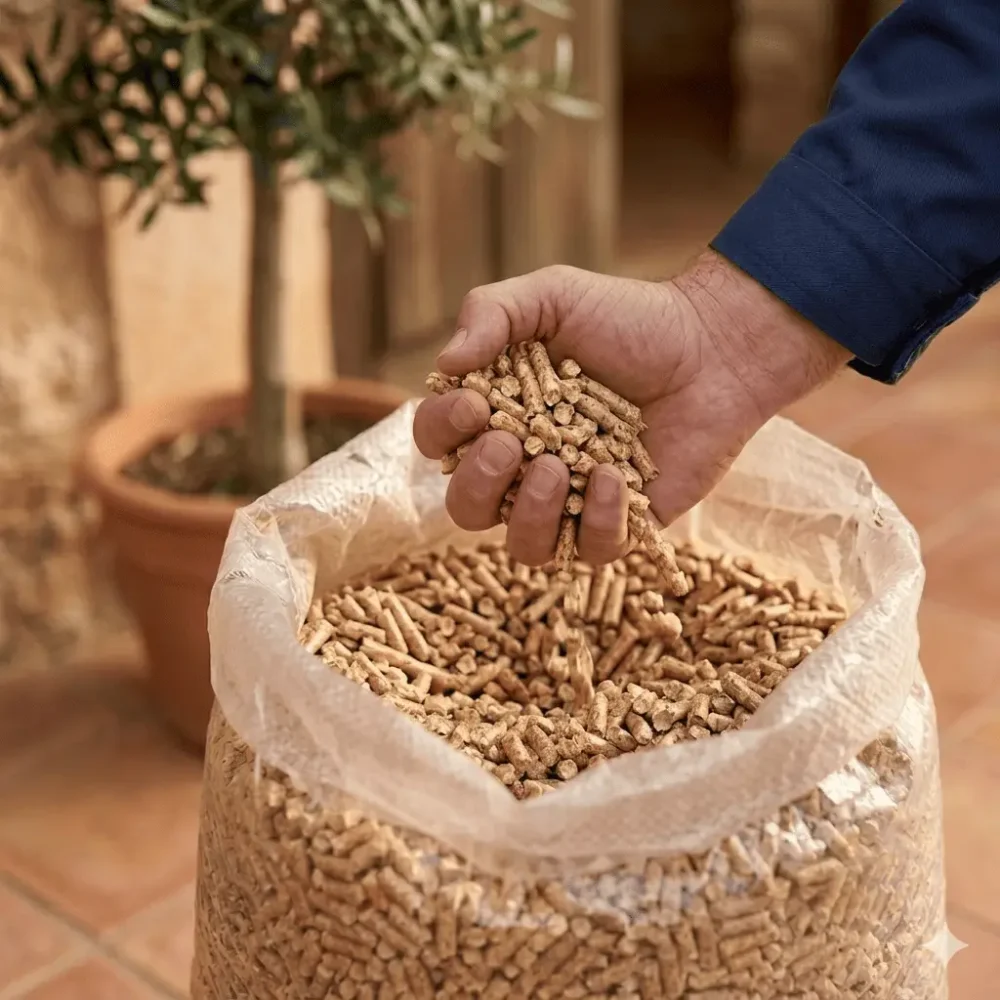 Venta de pellet en Madrid ENplus A1 en saco, medio palet y palet listo para reparto en la Comunidad de Madrid